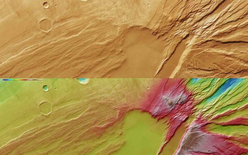 Marte svela i suoi due volti: l’immagine di Mars Express