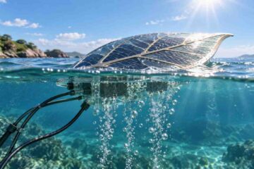 Una foglia artificiale produce idrogeno dal mare e abbatte l’inquinamento con la luce solare