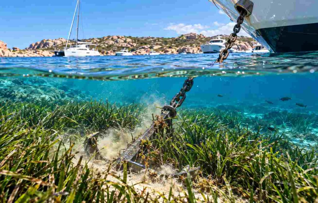 Sardegna, migliaia di barche assediano le praterie di posidonia