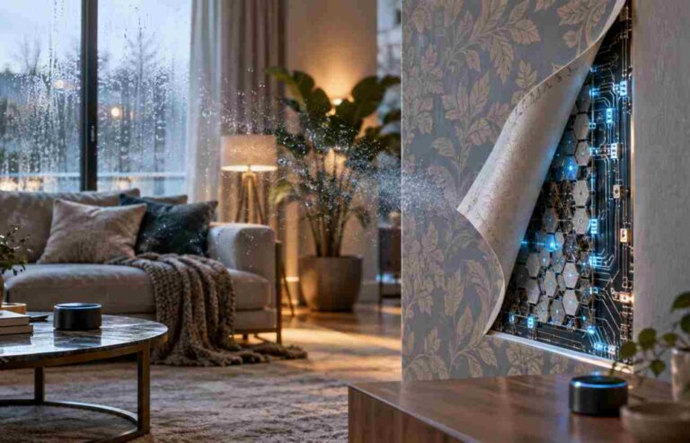 Creata una speciale “carta da parati” che genera elettricità dall’umidità di casa