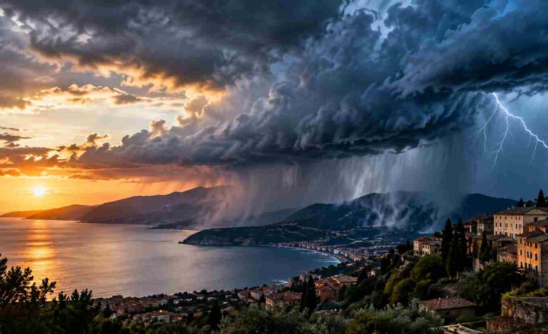 Il maltempo raggiunge l’Italia, cambia tutto: piogge, temporali e temperature in forte calo